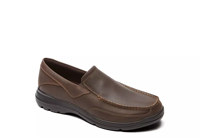 Rockport Mens Junction Point Slip On Oxford - Brown 3 Rockport Mens Junction Point Slip On Oxford - Brown