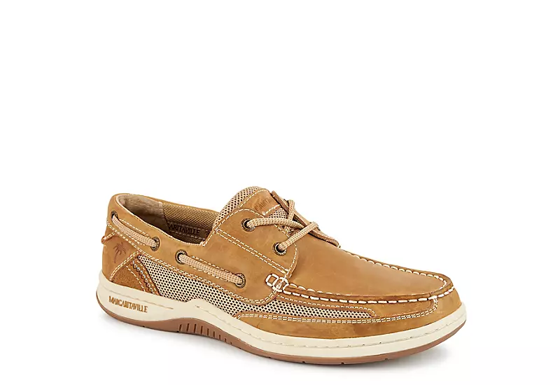 Margaritaville Mens Anchor Boat Shoe - Tan 3 Margaritaville Mens Anchor Boat Shoe - Tan
