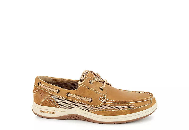 Margaritaville Mens Anchor Boat Shoe - Tan 4 Margaritaville Mens Anchor Boat Shoe - Tan - Image 2