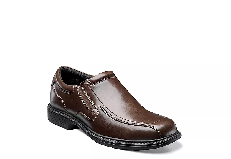 Nunn Bush Mens Bleeker Street Bike Toe Slip On Oxford - Brown 3 Nunn Bush Mens Bleeker Street Bike Toe Slip On Oxford - Brown
