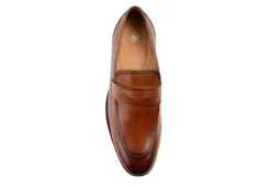 Thomas & Vine Mens Bishop Penny Loafer Oxford - Cognac -Fashion Men Shoe Store US 01 500743 05