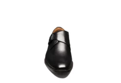 Florsheim Mens Sorrento Plain Toe Single Monk Strap Oxford - Black -Fashion Men Shoe Store US 01 500806 02