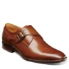 Florsheim Mens Sorrento Plain Toe Single Monk Strap Oxford - Cognac -Fashion Men Shoe Store US 01 500807 00