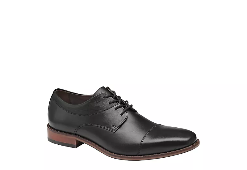 Johnston & Murphy Mens Archer Cap Toe Oxford - Black 3 Johnston & Murphy Mens Archer Cap Toe Oxford - Black