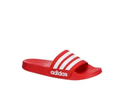 Adidas Mens Adilette Shower Slide Sandal - Red