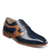 Stacy Adams Mens Palmer Plain Toe Medallion Oxford - Navy -Fashion Men Shoe Store US 01 501554 00