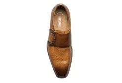 Stacy Adams Mens Torrance Plain Toe Double Monk Strap Oxford - Cognac -Fashion Men Shoe Store US 01 501559 05