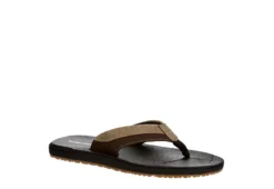 Fashion Men Shoe Store 28 Day Five Mens Coast Flip Flop Sandal - Chocolate