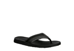 Fashion Men Shoe Store 26 Day Five Mens Board Walk Flip Flop Sandal - Black