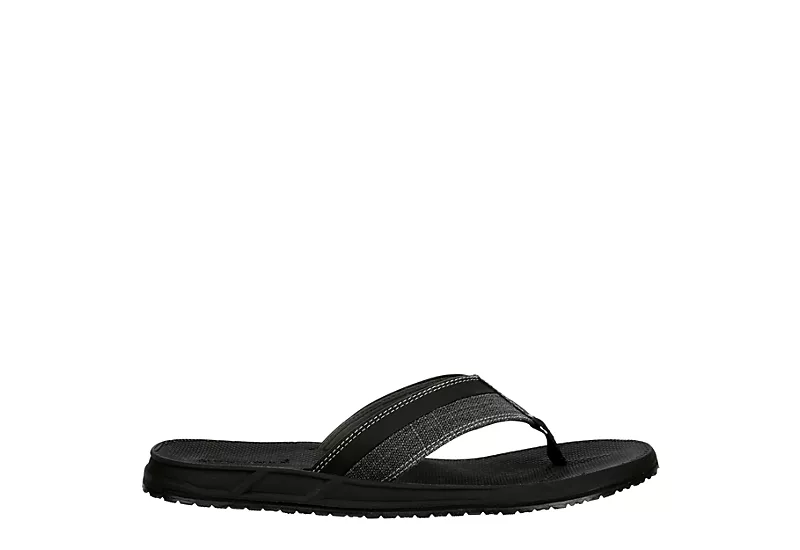 Day Five Mens Board Walk Flip Flop Sandal - Black 4 Day Five Mens Board Walk Flip Flop Sandal - Black - Image 2