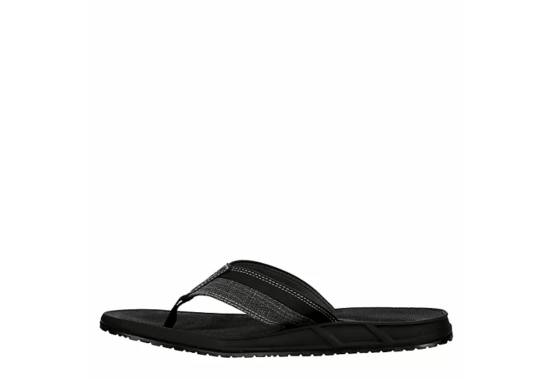 Day Five Mens Board Walk Flip Flop Sandal - Black 6 Day Five Mens Board Walk Flip Flop Sandal - Black - Image 4
