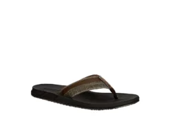 Fashion Men Shoe Store 24 Day Five Mens Board Walk Flip Flop Sandal - Brown