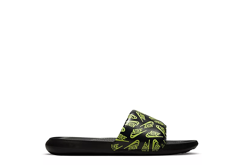 Nike Mens Victori One Print Slide Sandal - Black 3 Nike Mens Victori One Print Slide Sandal - Black