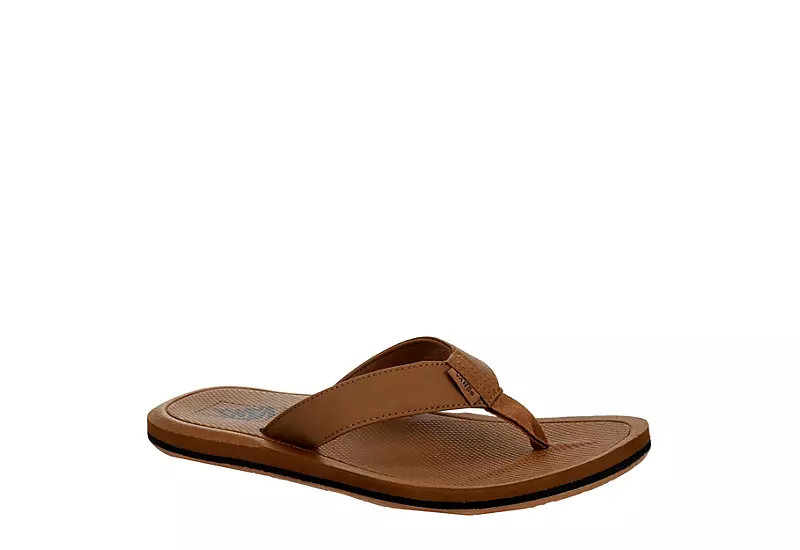 Vans Mens Morro 3 Point Flip Flop Sandal - Brown 3 Vans Mens Morro 3 Point Flip Flop Sandal - Brown