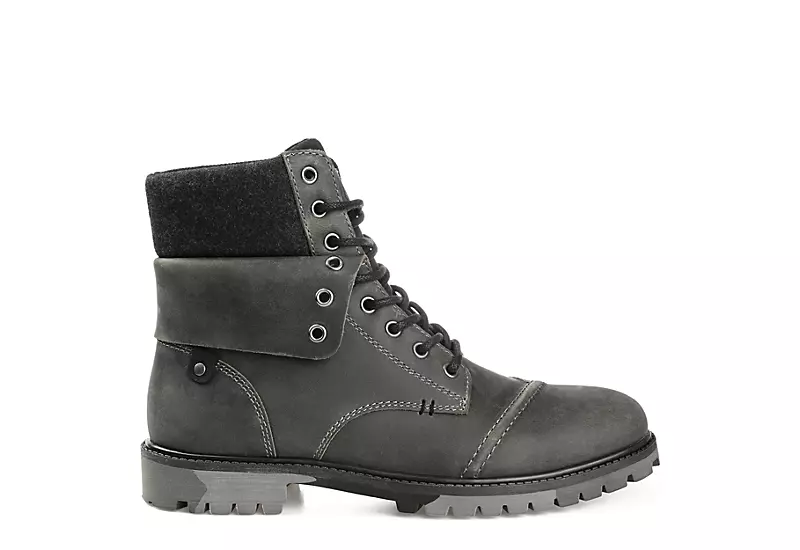 Territory Mens Grind Lace-up Boot - Grey 4 Territory Mens Grind Lace-up Boot - Grey - Image 2
