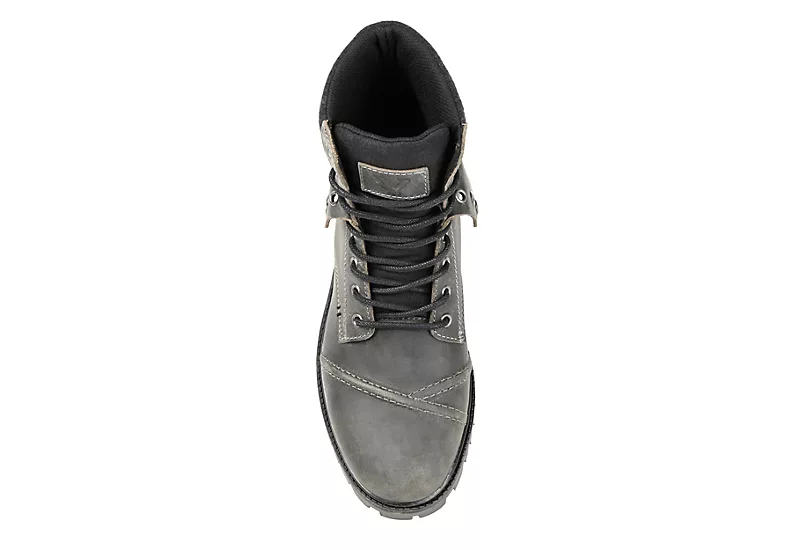 Territory Mens Grind Lace-up Boot - Grey 8 Territory Mens Grind Lace-up Boot - Grey - Image 6