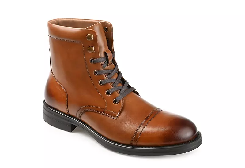 Thomas & Vine Mens Darko Lace-up Boot - Cognac 3 Thomas & Vine Mens Darko Lace-up Boot - Cognac