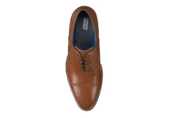 Johnston & Murphy Mens Stockton Cap Toe Oxford - Dark Tan -Fashion Men Shoe Store US 01 502049 05