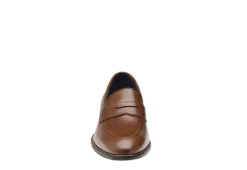 Johnston & Murphy Mens Stockton Penny Loafer Oxford - Dark Tan -Fashion Men Shoe Store US 01 502051 02