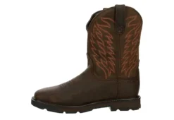 Ariat Mens Groundbreaker Waterproof Work Boot - Brown -Fashion Men Shoe Store US 01 502082 03