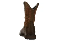 Ariat Mens Groundbreaker Waterproof Work Boot - Brown -Fashion Men Shoe Store US 01 502082 04