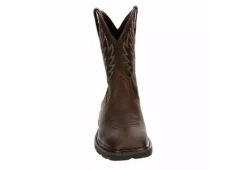 Ariat Mens Groundbreaker Western Work Boot - Brown 11 Ariat Mens Groundbreaker Western Work Boot - Brown -Fashion Men Shoe Store US 01 502086 02