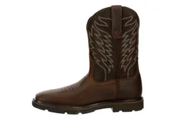 Ariat Mens Groundbreaker Western Work Boot - Brown 12 Ariat Mens Groundbreaker Western Work Boot - Brown -Fashion Men Shoe Store US 01 502086 03