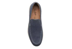 Florsheim Mens Montigo Canvas Venetian Loafer Oxford - Navy -Fashion Men Shoe Store US 01 502198 05