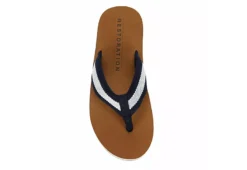 Restoration Mens Marina Flip Flop Sandal - Navy -Fashion Men Shoe Store US 01 502361 05