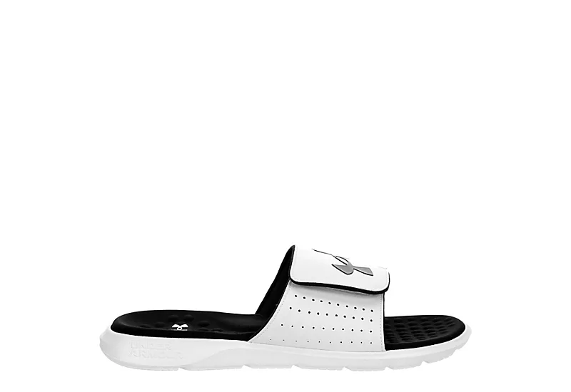 Under Armour Mens Ignite Pro Slide Sandal - White 4 Under Armour Mens Ignite Pro Slide Sandal - White - Image 2