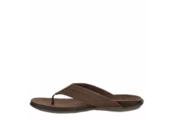 Franco Fortini Mens Newport Flip Flop Sandal - Dark Brown -Fashion Men Shoe Store US 01 502430 03
