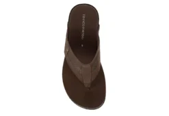 Franco Fortini Mens Newport Flip Flop Sandal - Dark Brown -Fashion Men Shoe Store US 01 502430 05