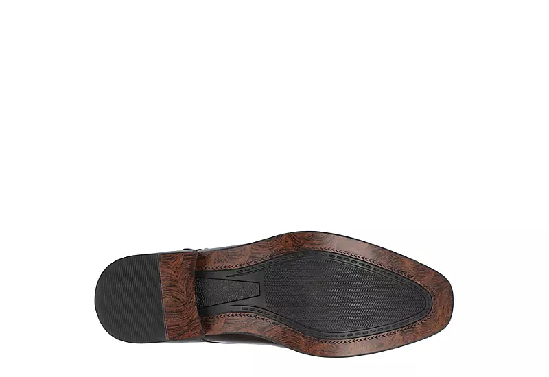 Vance Co Mens Atticus Cap Toe Double Monk Strap Oxford - Brown 9 Vance Co Mens Atticus Cap Toe Double Monk Strap Oxford - Brown - Image 7