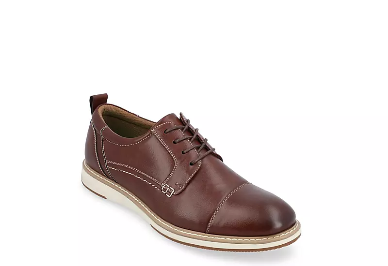Vance Co Mens Jedd Oxford - Brown 3 Vance Co Mens Jedd Oxford - Brown