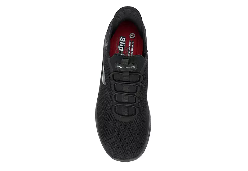 Skechers Mens Slip-ins Summits Colsin Slip Resistant Work Shoe - Black 8 Skechers Mens Slip-ins Summits Colsin Slip Resistant Work Shoe - Black - Image 6