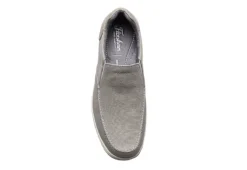 Florsheim Mens Lakeside Canvas Moc Toe Slip On Oxford - Grey -Fashion Men Shoe Store US 01 502785 05