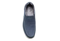 Florsheim Mens Lakeside Canvas Moc Toe Slip On Oxford - Navy -Fashion Men Shoe Store US 01 502787 05