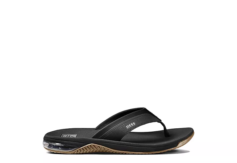 Reef Mens Anchor Flip Flop Sandal - Black 4 Reef Mens Anchor Flip Flop Sandal - Black - Image 2