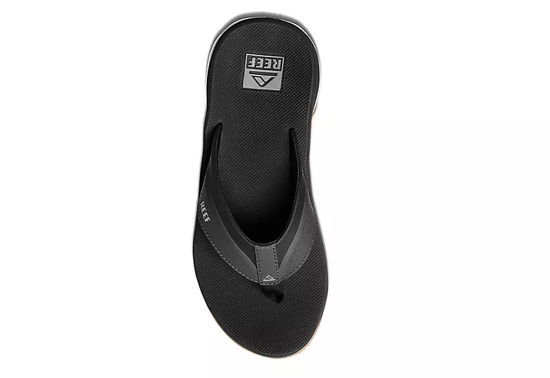 Reef Mens Anchor Flip Flop Sandal - Black 5 Reef Mens Anchor Flip Flop Sandal - Black - Image 3