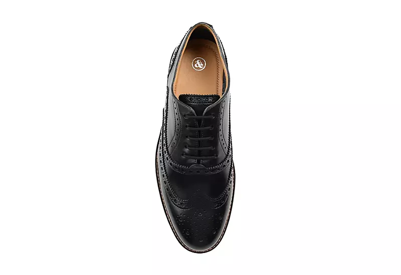 Thomas & Vine Mens Franklin Wingtip Oxford - Black 8 Thomas & Vine Mens Franklin Wingtip Oxford - Black - Image 6