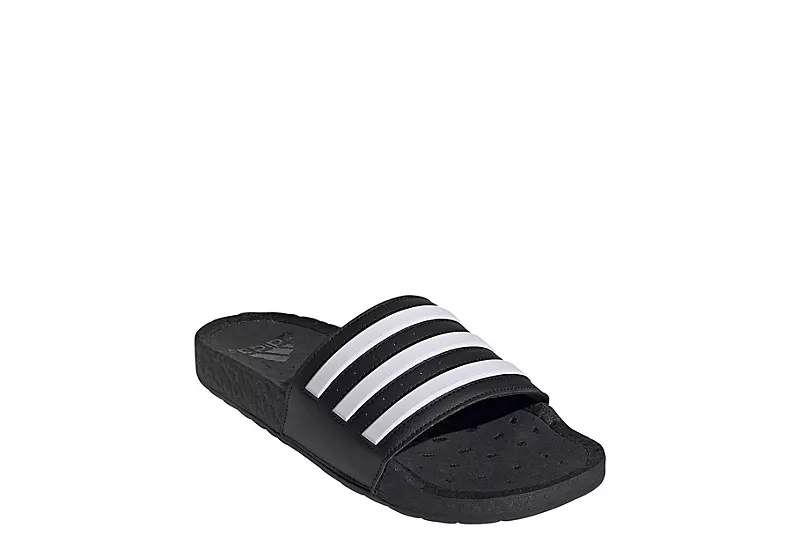 Adidas Mens Adilette Boost Slide Sandal - Black 3 Adidas Mens Adilette Boost Slide Sandal - Black