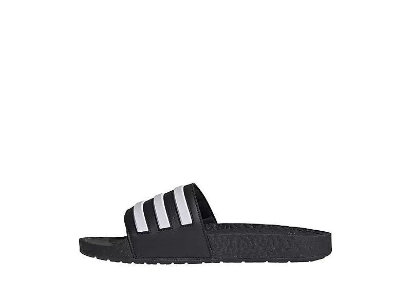 Adidas Mens Adilette Boost Slide Sandal - Black 5 Adidas Mens Adilette Boost Slide Sandal - Black - Image 3