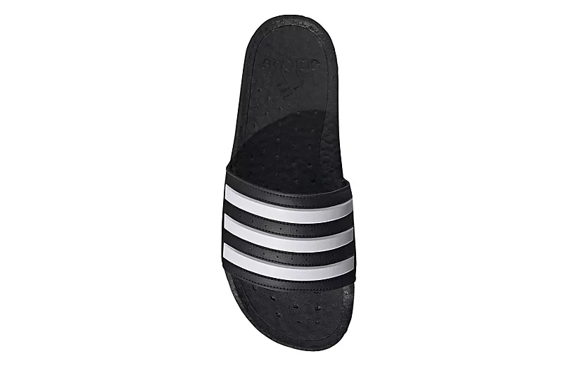 Adidas Mens Adilette Boost Slide Sandal - Black 6 Adidas Mens Adilette Boost Slide Sandal - Black - Image 4