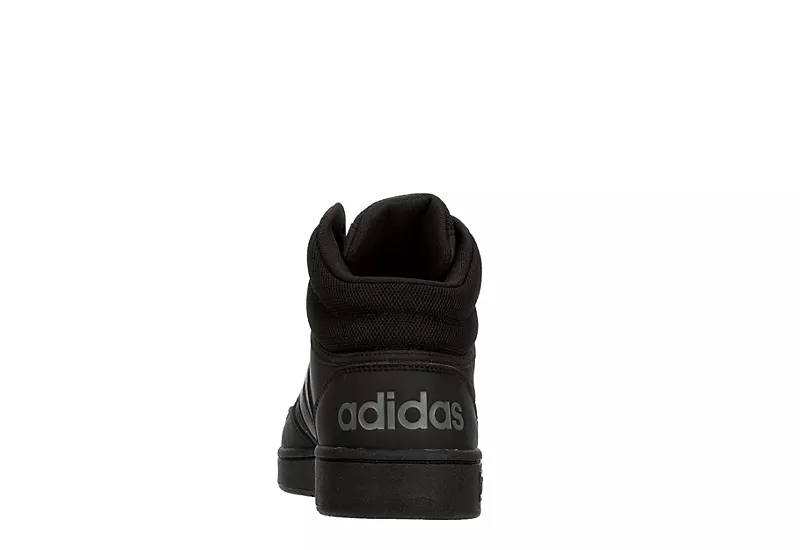 Adidas Mens Hoops 3.0 Mid Sneaker - Black 7 Adidas Mens Hoops 3.0 Mid Sneaker - Black - Image 5