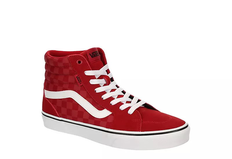 Vans Mens Filmore High Top Sneaker - Red 3 Vans Mens Filmore High Top Sneaker - Red