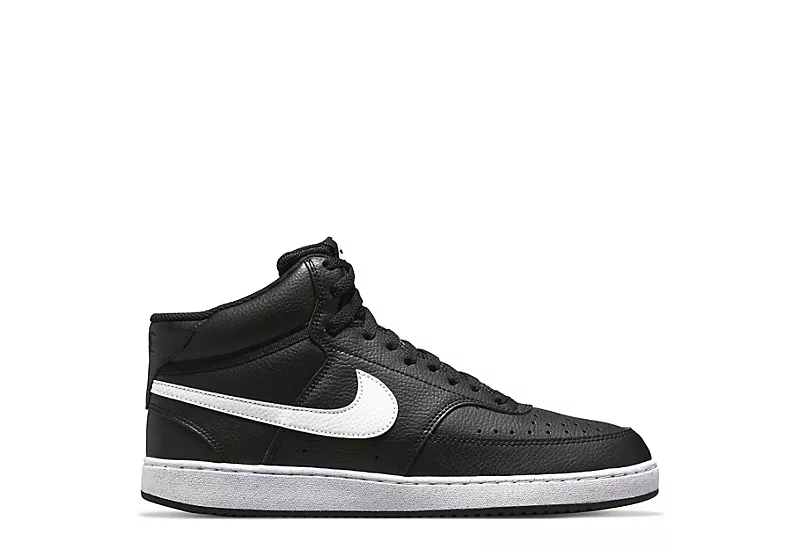 Nike Mens Court Vision Mid Sneaker - Black 3 Nike Mens Court Vision Mid Sneaker - Black
