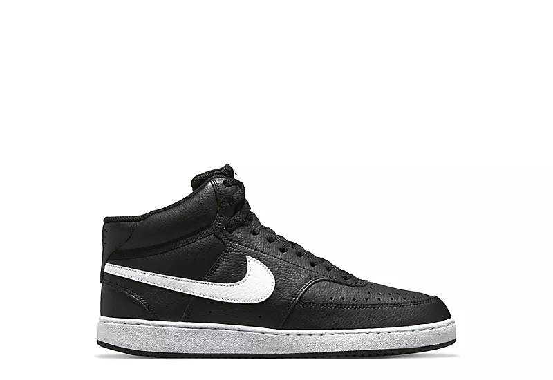 Nike Mens Court Vision Mid Sneaker - Black 4 Nike Mens Court Vision Mid Sneaker - Black - Image 2