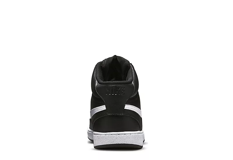 Nike Mens Court Vision Mid Sneaker - Black 6 Nike Mens Court Vision Mid Sneaker - Black - Image 4