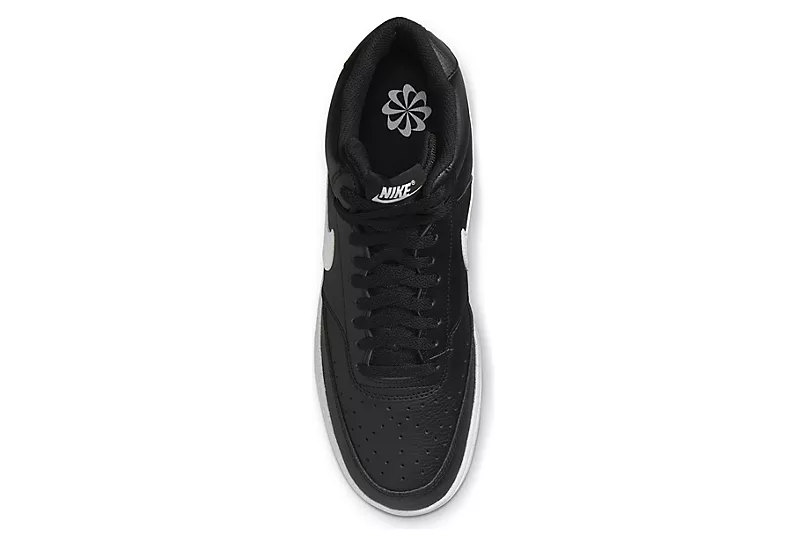 Nike Mens Court Vision Mid Sneaker - Black 7 Nike Mens Court Vision Mid Sneaker - Black - Image 5