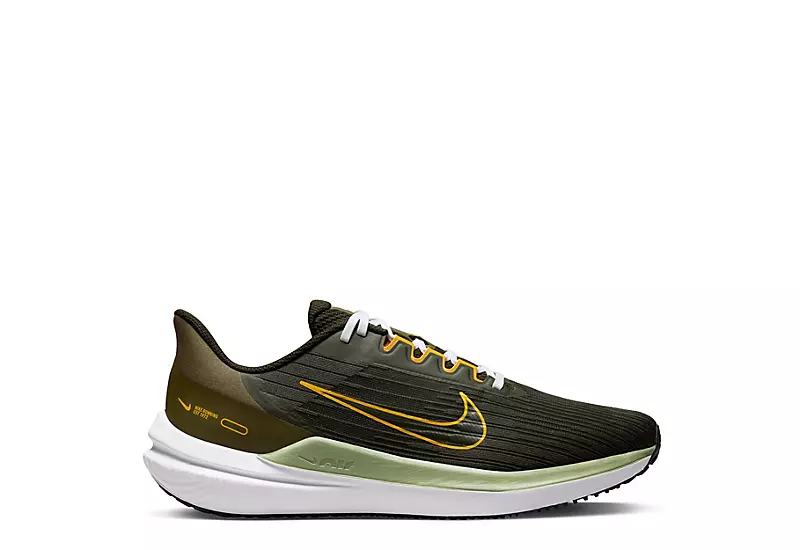 Nike Mens Air Winflo 9 Running Shoe - Olive 3 Nike Mens Air Winflo 9 Running Shoe - Olive